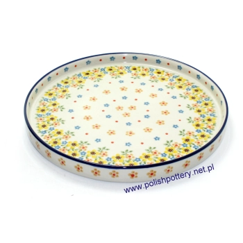 Taca z podwyższonym rantem Ø26cm II Gatunek dek. 2225X Żółte Kwiaty